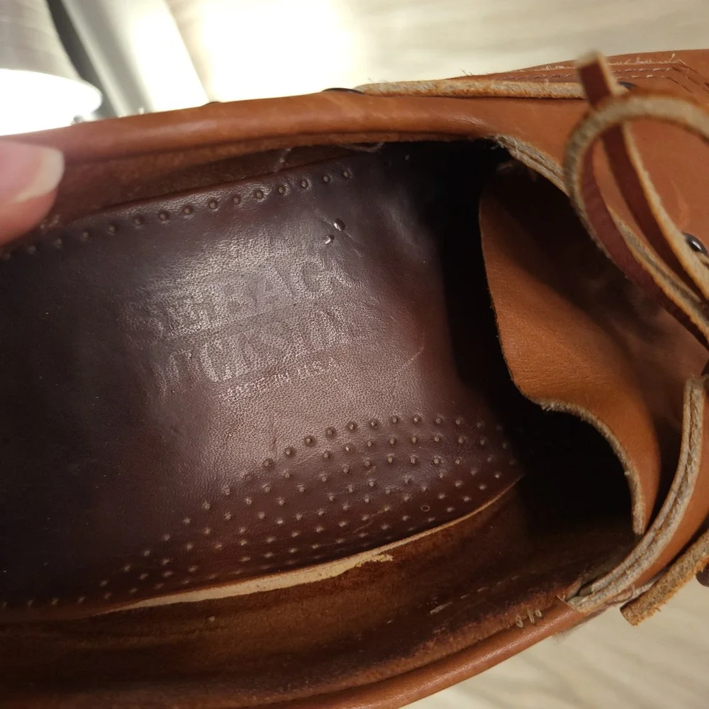 Sebago Docksides Boat Shoes Loafers Mens Size 13 M Tan Leather Classic Timeless